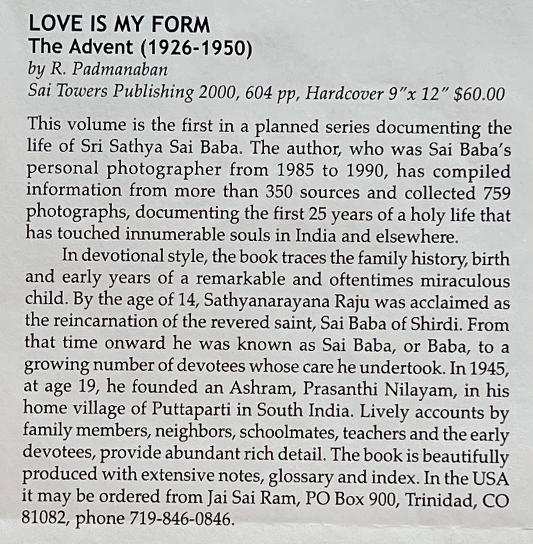 Review on Love Is My Form: The Advent Book by R. Padmanaban